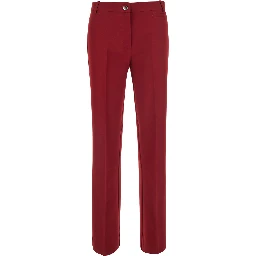 Protea red Pants with belt loops in fabric for women