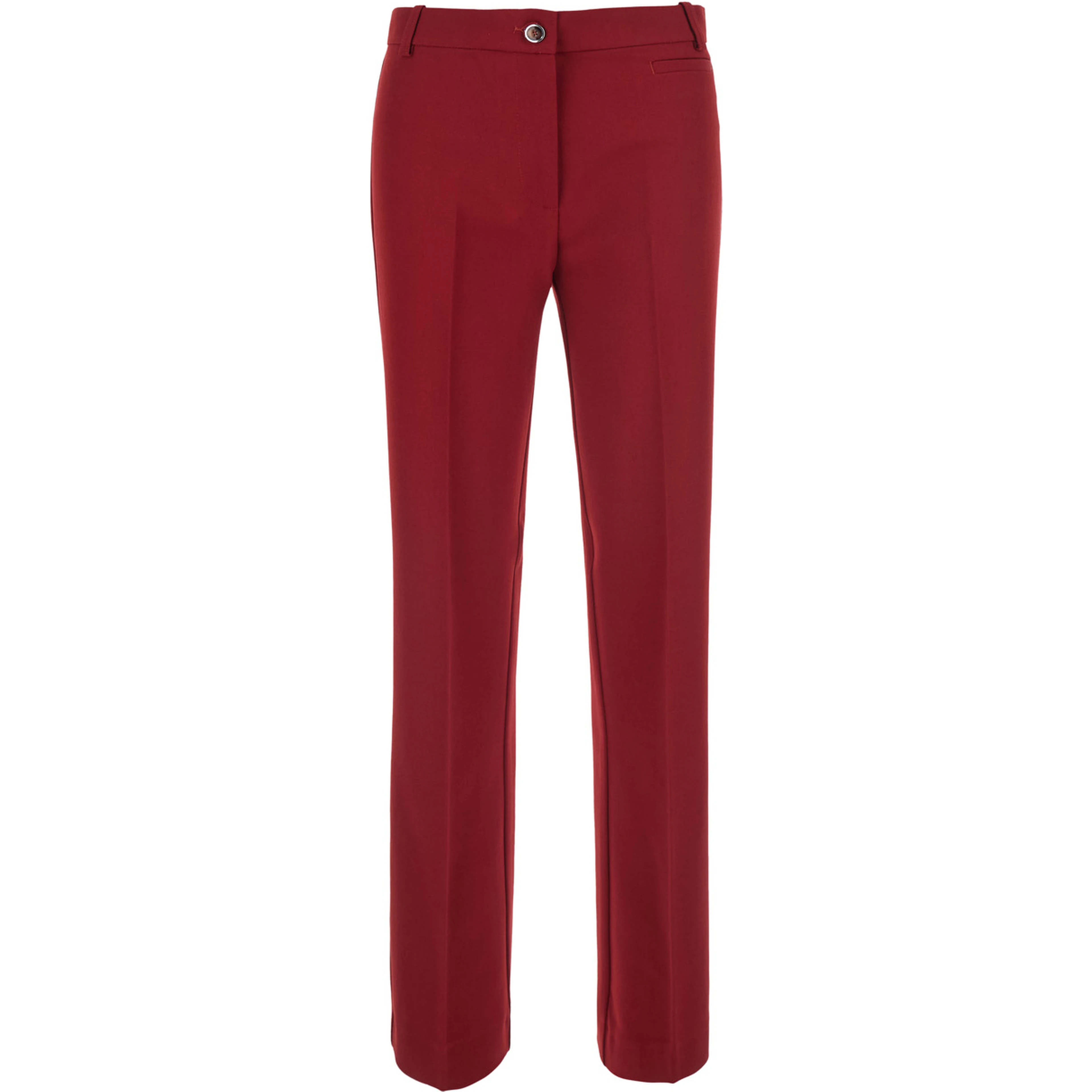 Protea red Pants with belt loops in fabric for women