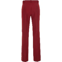 Protea red Pants with belt loops in fabric for women