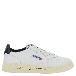 Low Sneakers Medalist Low with Logo Patch and Writing in White Leather for Men