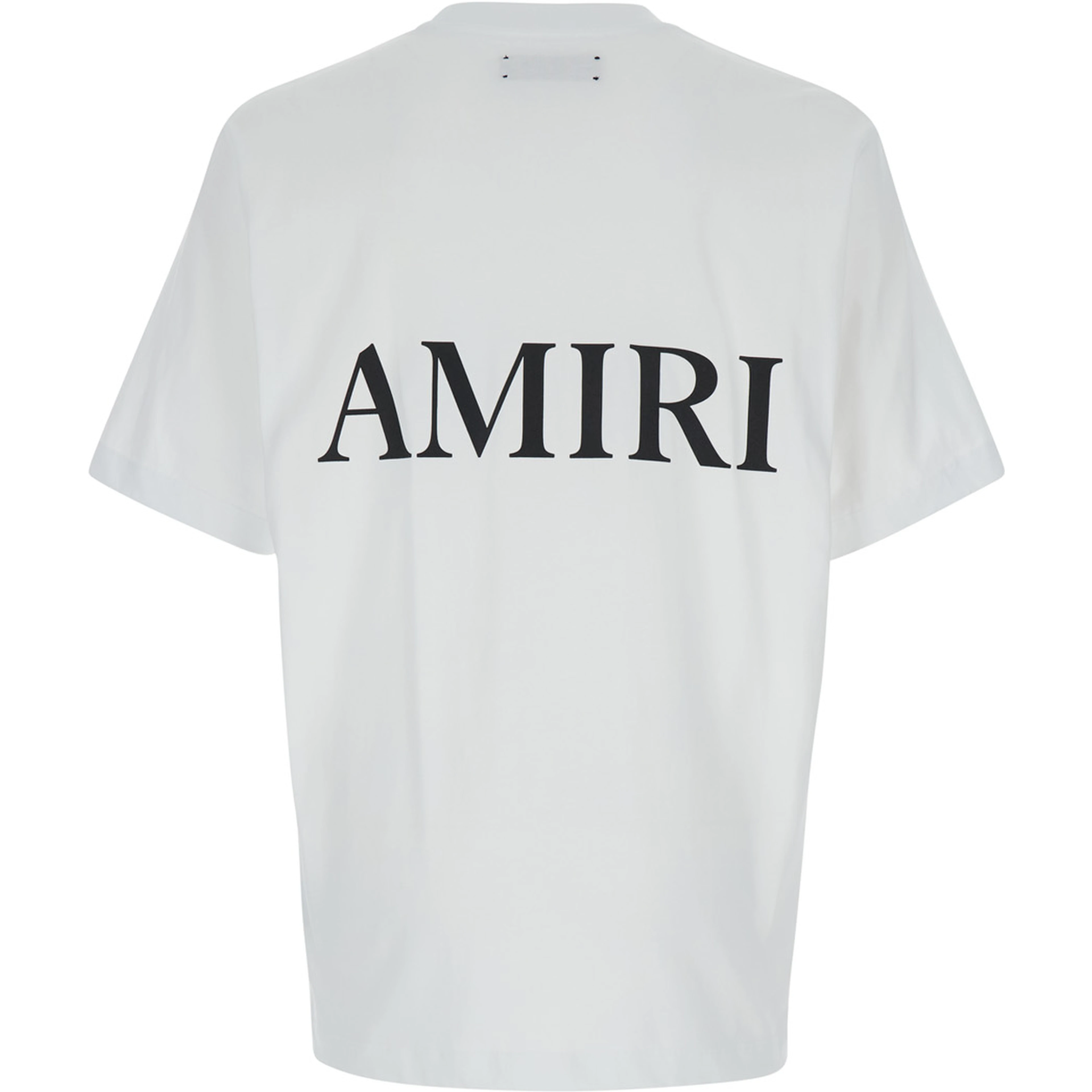 Oversized T-Shirt with Contrast Logo Print in White Cotton for Men