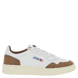 Medalist Brown Low Top Sneakers with Logo Patch on the Tongue in Suede for Men