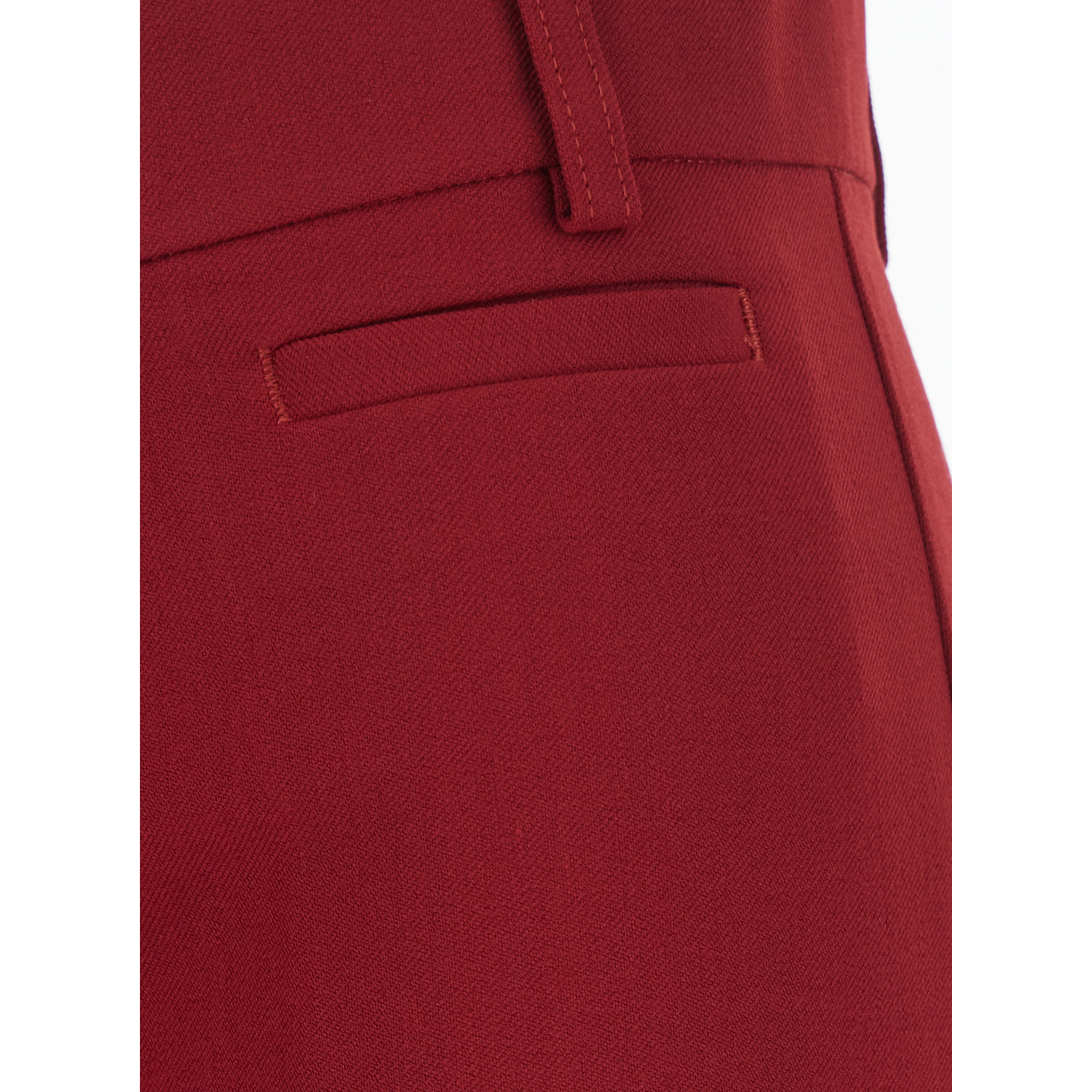 Protea red Pants with belt loops in fabric for women