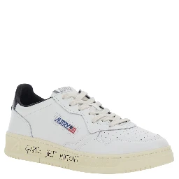 Low Sneakers Medalist Low with Logo Patch and Writing in White Leather for Men