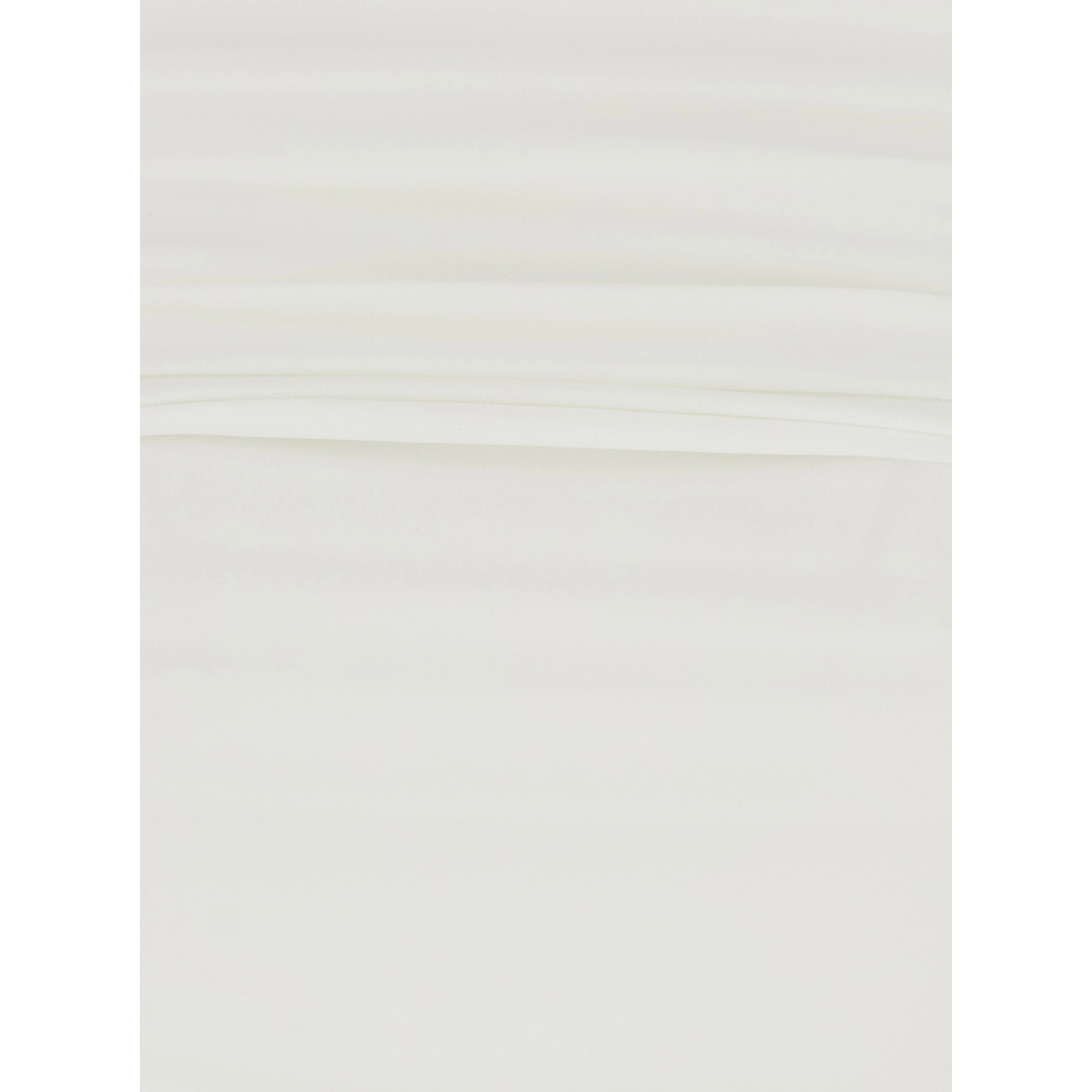 White Dress with Square Neck and Ruching Design in Tech Fabric Women