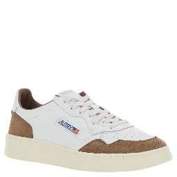 Medalist Brown Low Top Sneakers with Logo Patch on the Tongue in Suede for Men