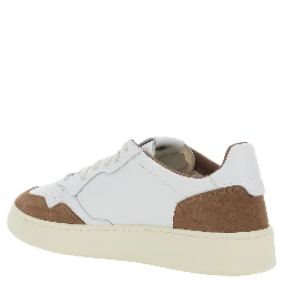 Medalist Brown Low Top Sneakers with Logo Patch on the Tongue in Suede for Men