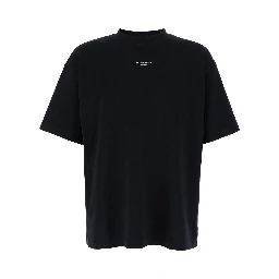 T-Shirt Le T-Shirt Slogan Classique with Slogan Print on the Front in Black Cotton for Men