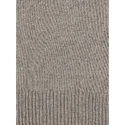 CASHMERE SET with long sleeves and V-neck in beige cashmere for women