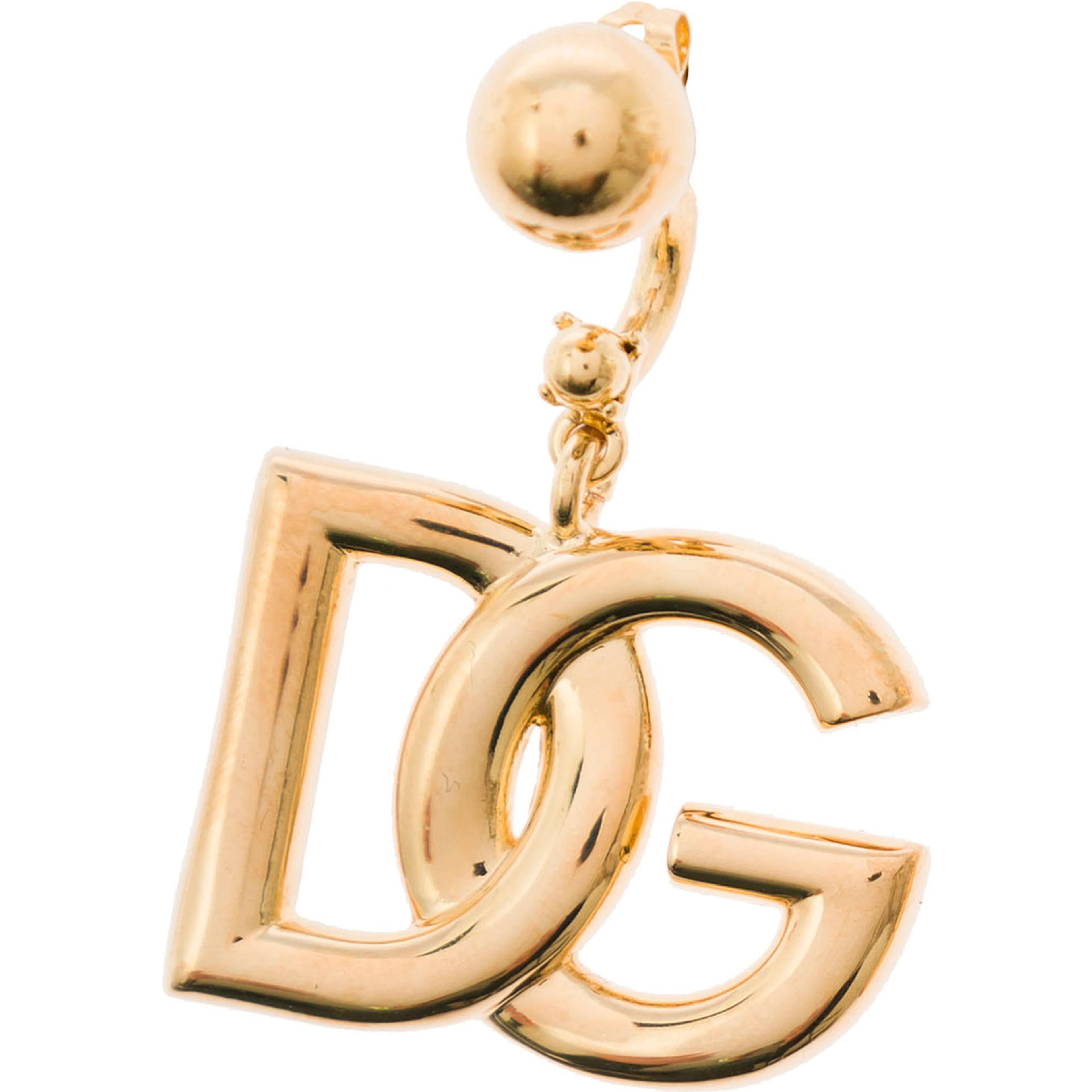 Gold Color DG Logo Drop Earrings for Women