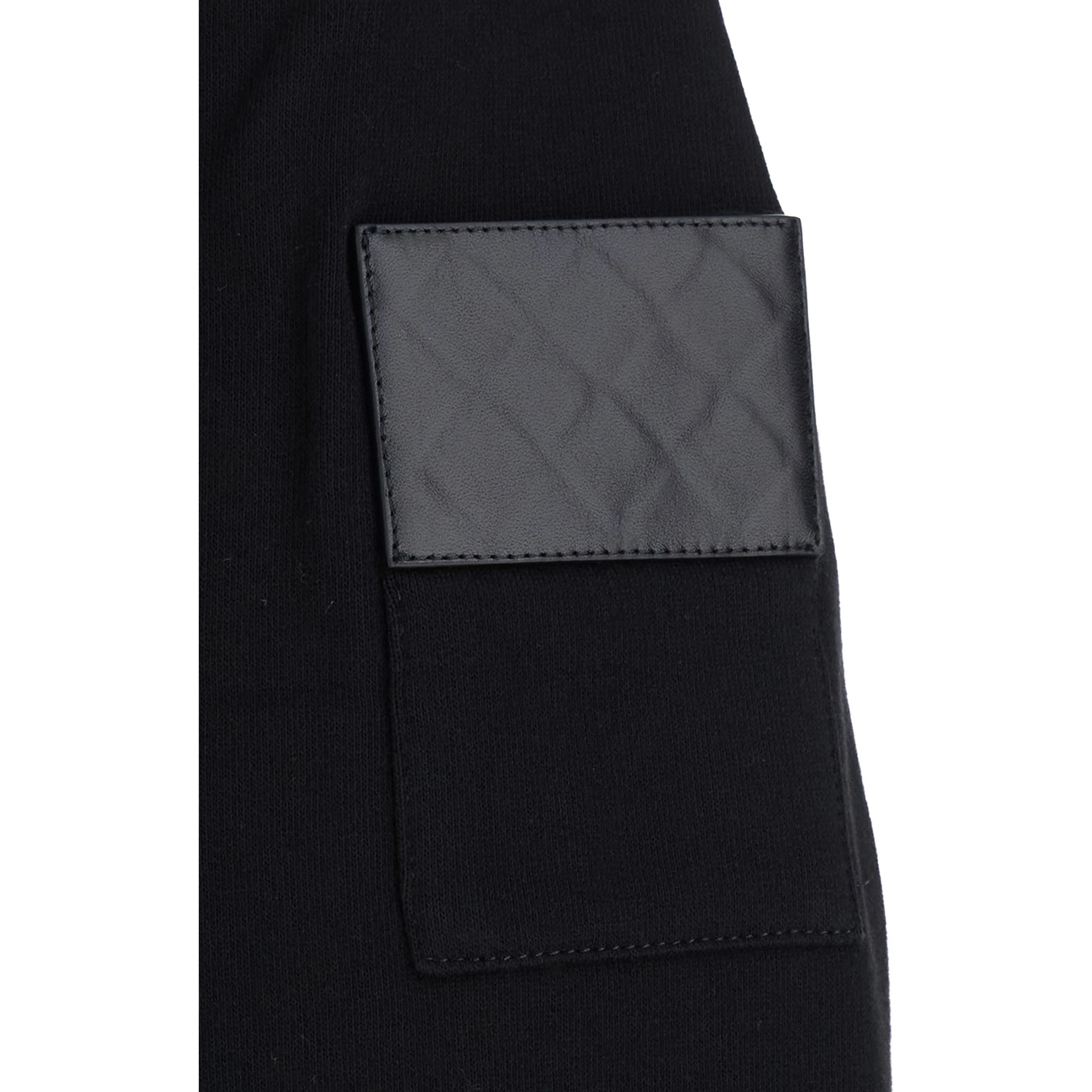 Black Sweatshirt with polo collar and patch with Intreccio on the sleeve in cotton for men