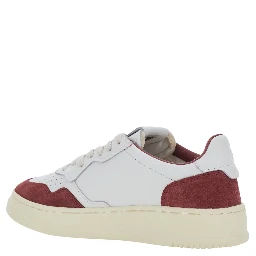 Medalist White Low Top Sneakers with Logo Patch on the Tongue in Suede for Women