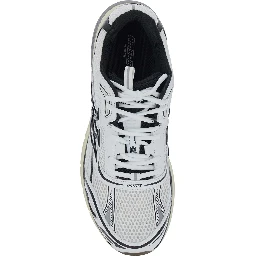 M-Tech white Sneakers with side logo patch in leather and fabric and leather for men