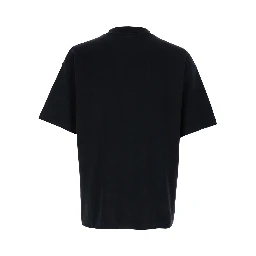 T-Shirt Le T-Shirt Slogan Classique with Slogan Print on the Front in Black Cotton for Men