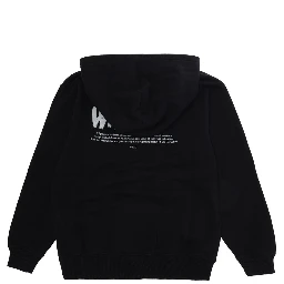 black sweatshirt with fixed hood and logo on the front and back in cotton boy