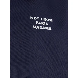 Jacket La Veste Slogan with Slogan on Front and Back in Tech Fabric Blue Men