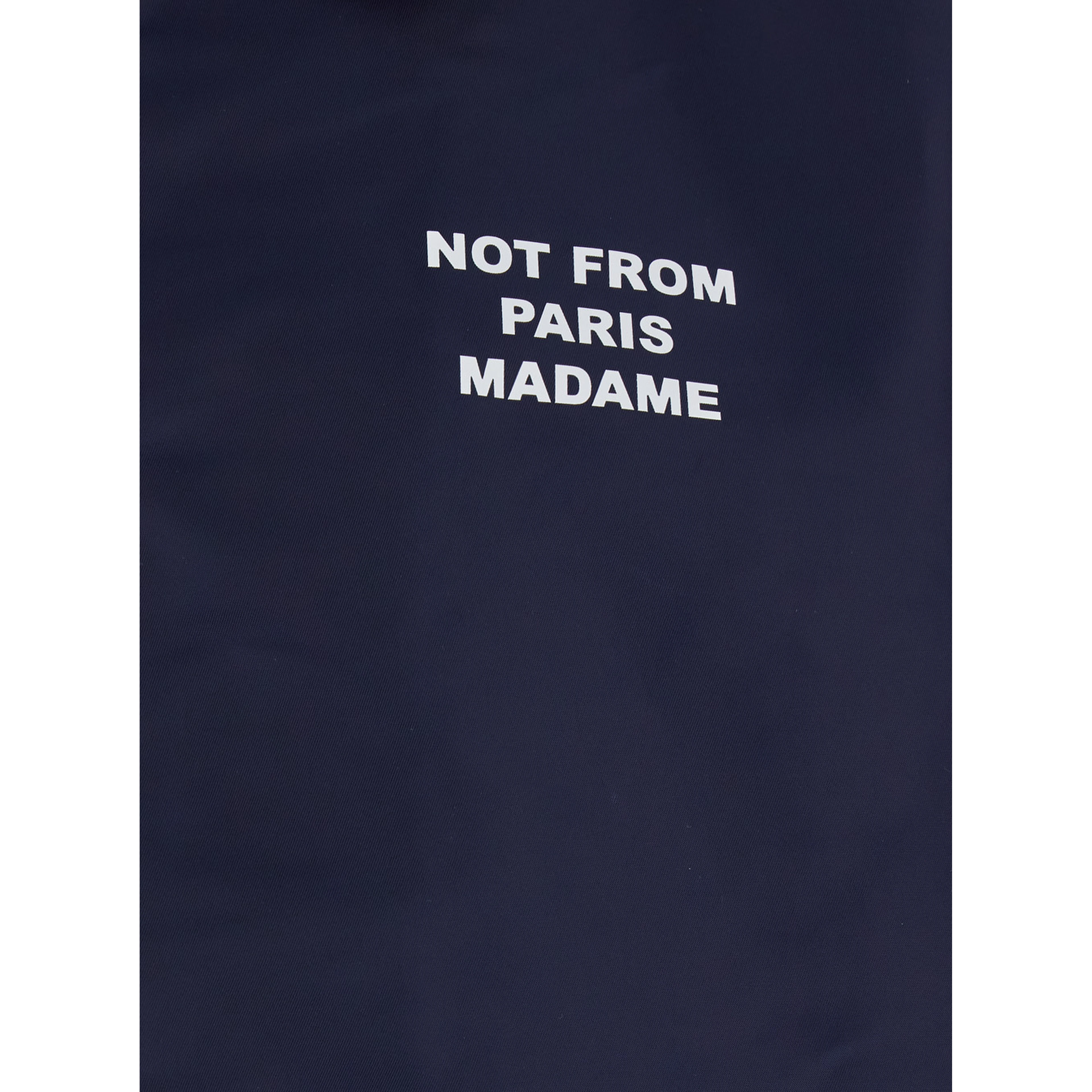 Jacket La Veste Slogan with Slogan on Front and Back in Tech Fabric Blue Men
