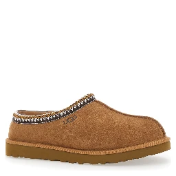 Mules Tasman with Braided Edge in Brown Suede for Men
