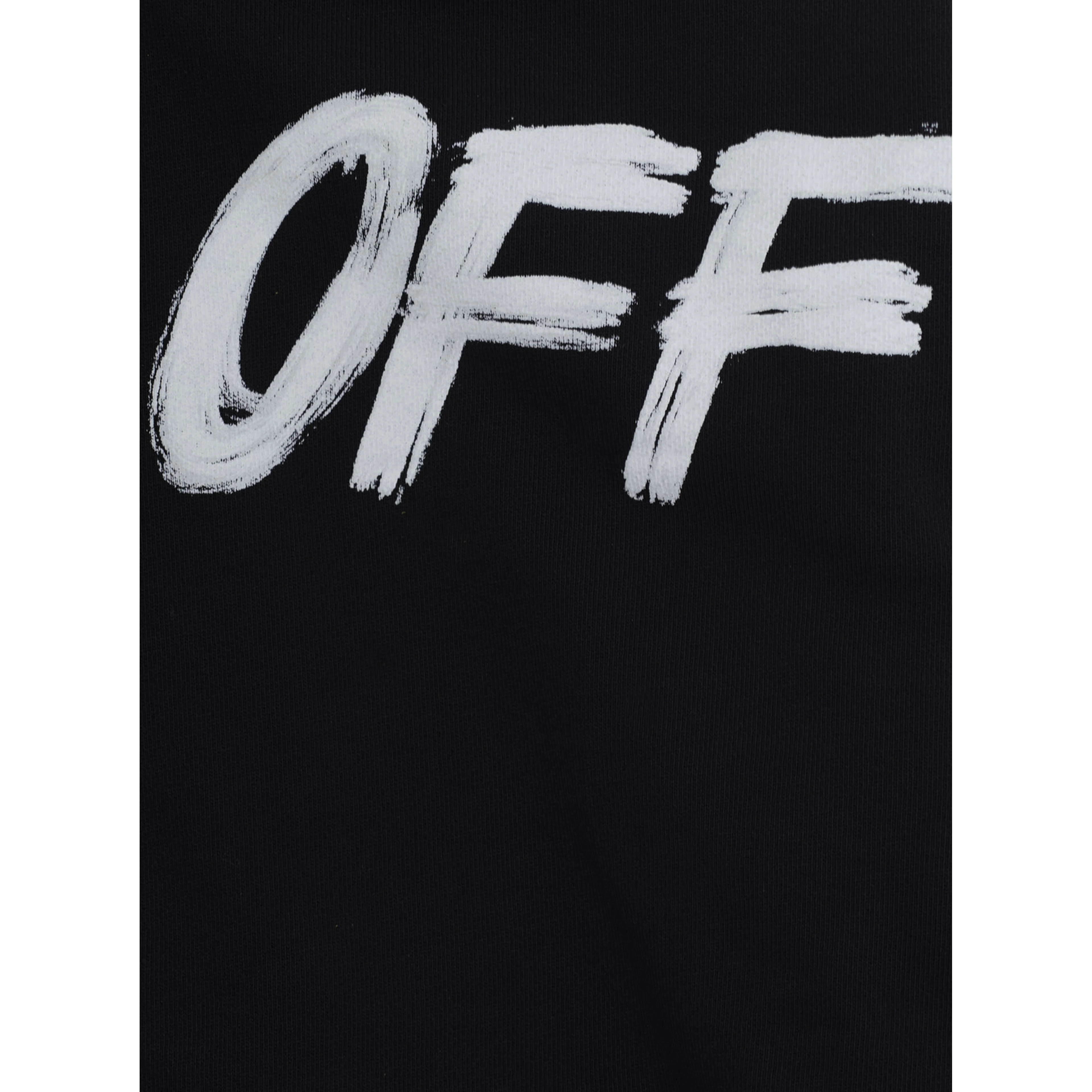 black sweatshirt with fixed hood and logo on the front and back in cotton boy