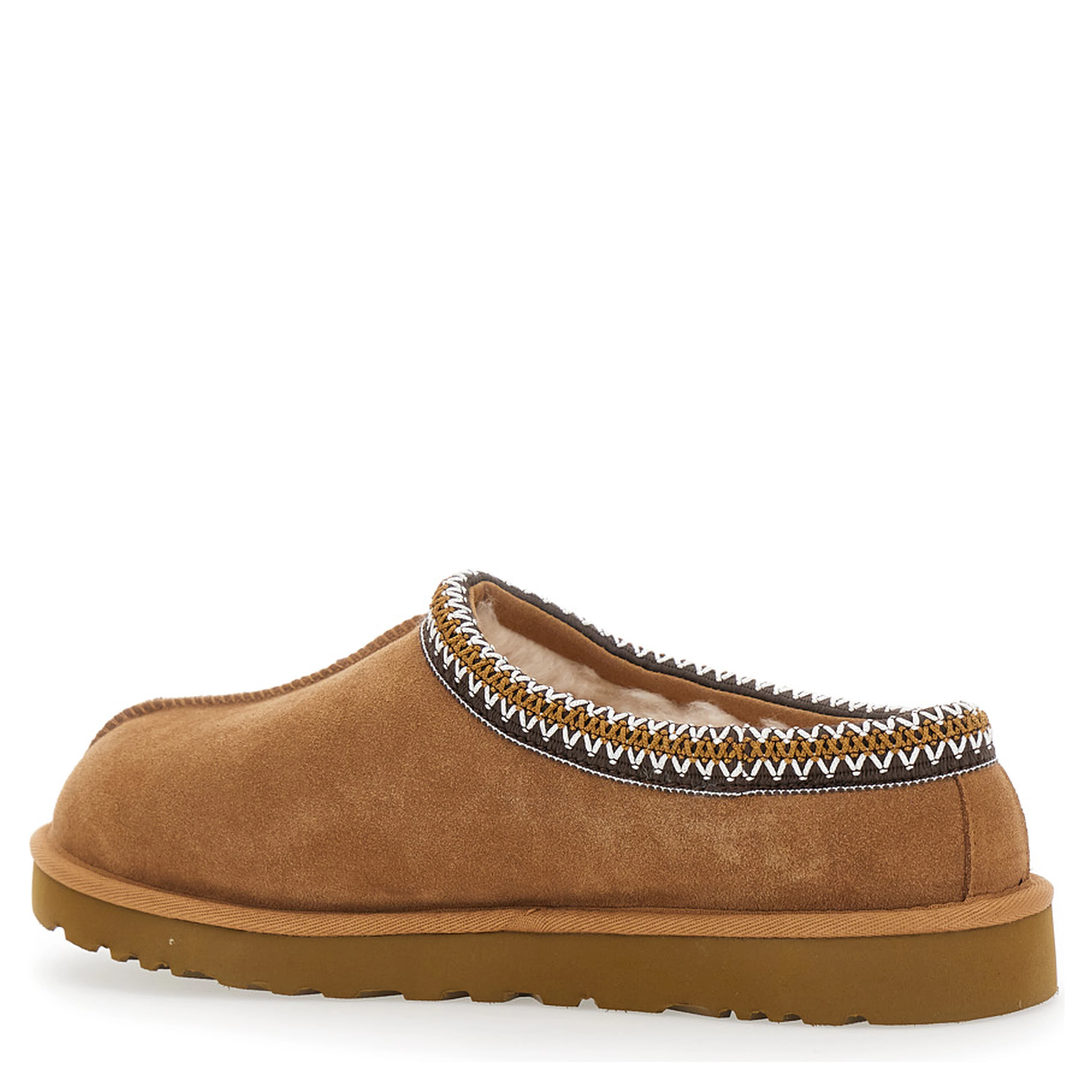 Mules Tasman with Braided Edge in Brown Suede for Men
