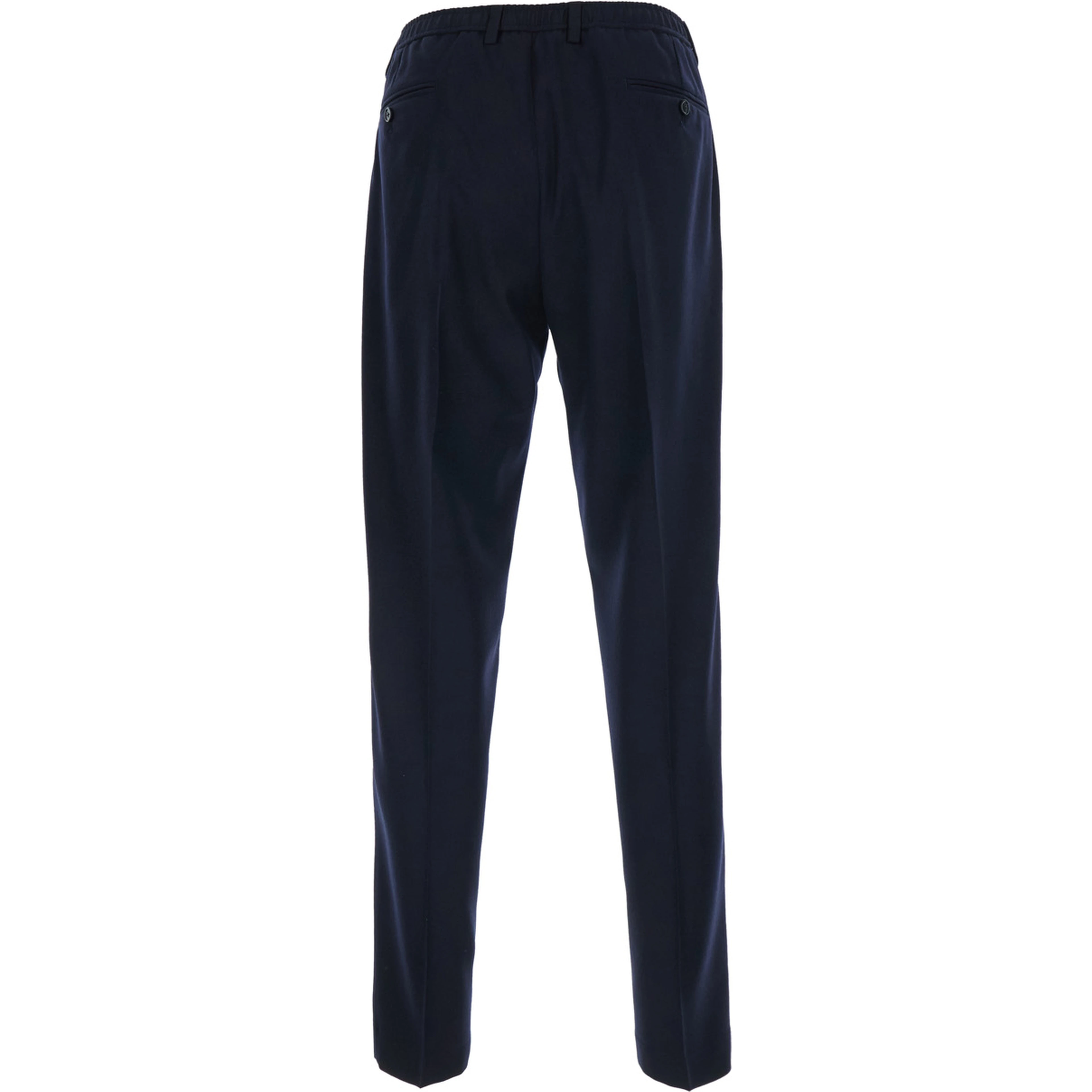 Blue pants with belt loops and back pockets in flannel for men
