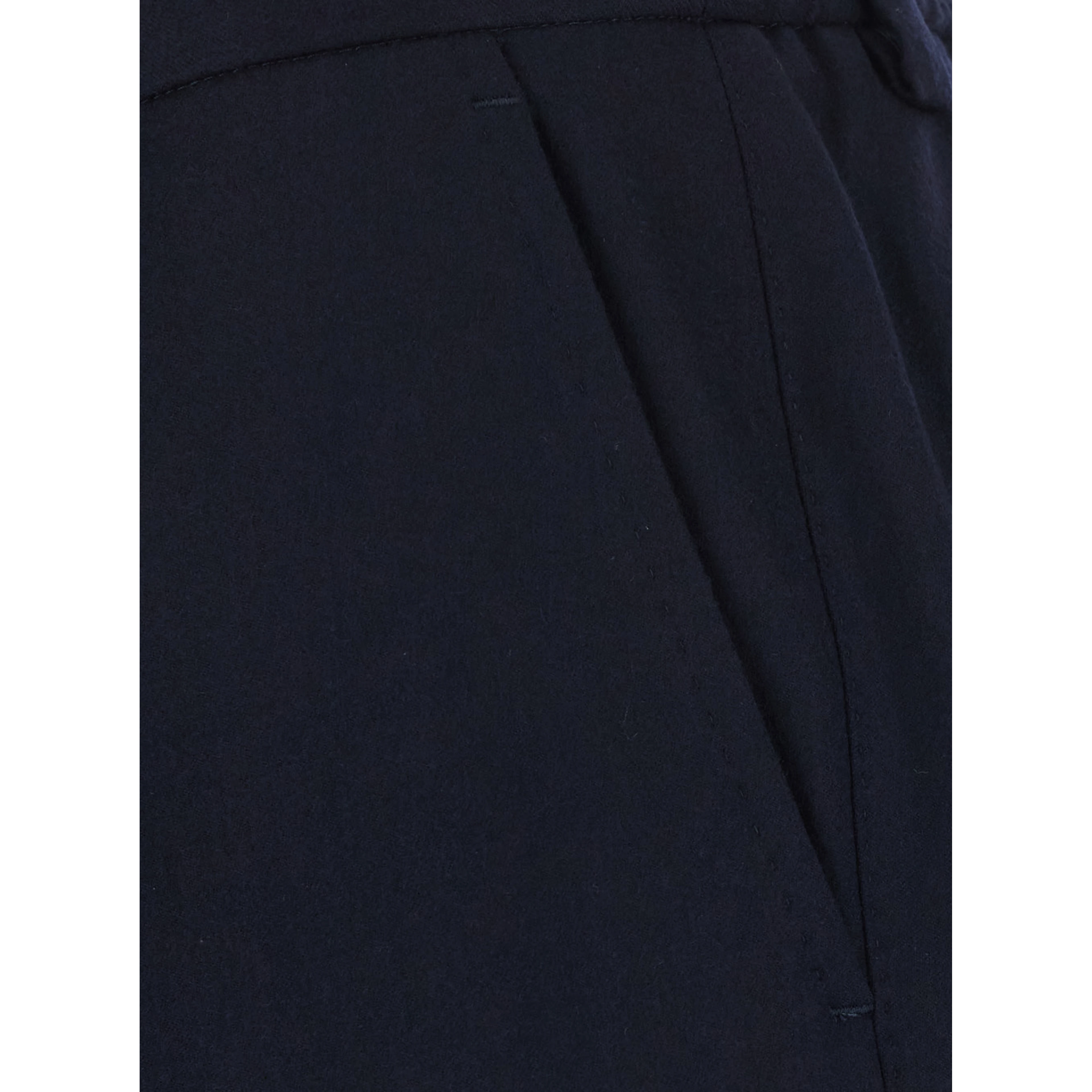 Blue pants with belt loops and back pockets in flannel for men