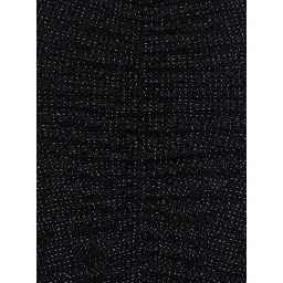 Black Body with all-over rhinestones and detachable sleeves in Tech Fabric women