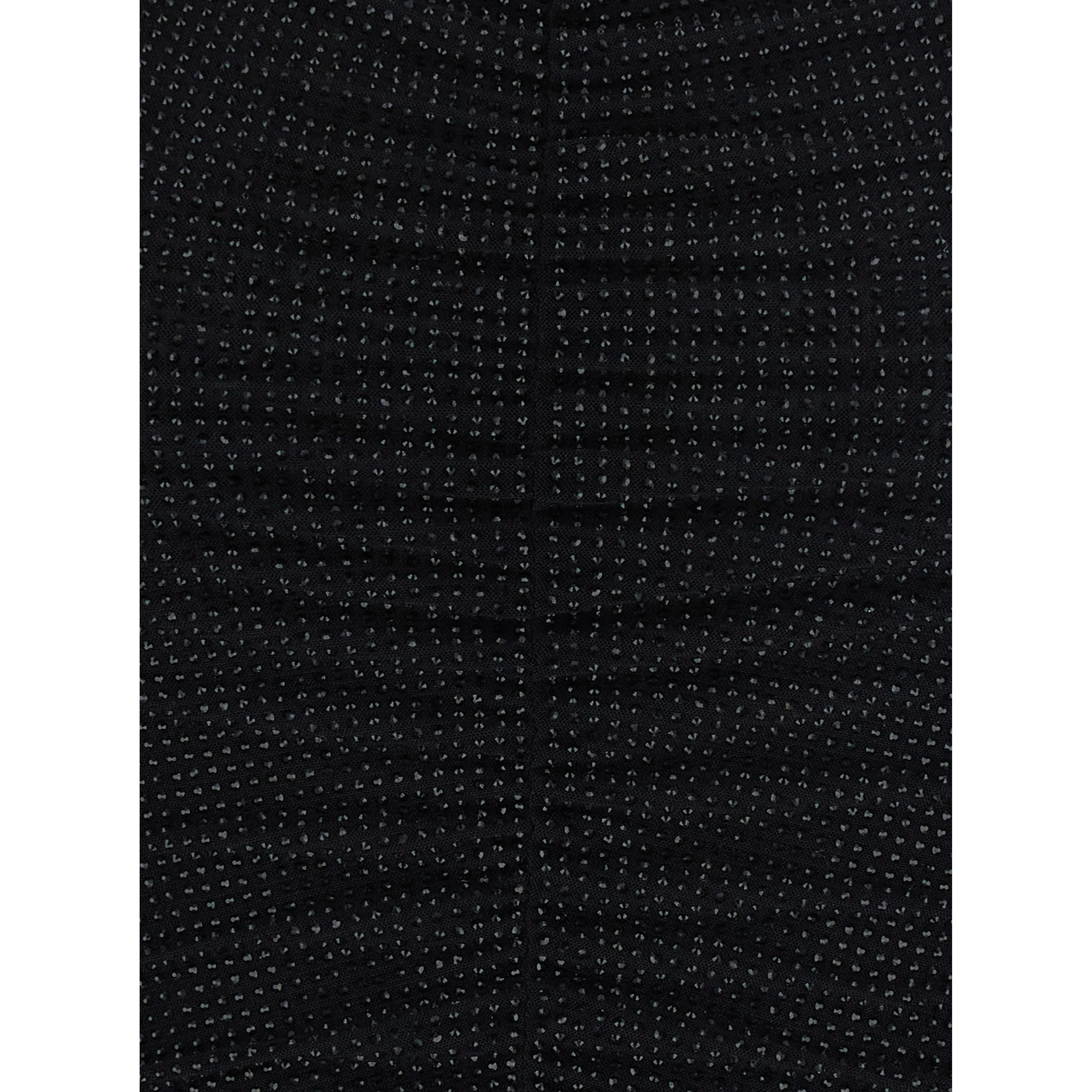 Black Body with all-over rhinestones and detachable sleeves in Tech Fabric women