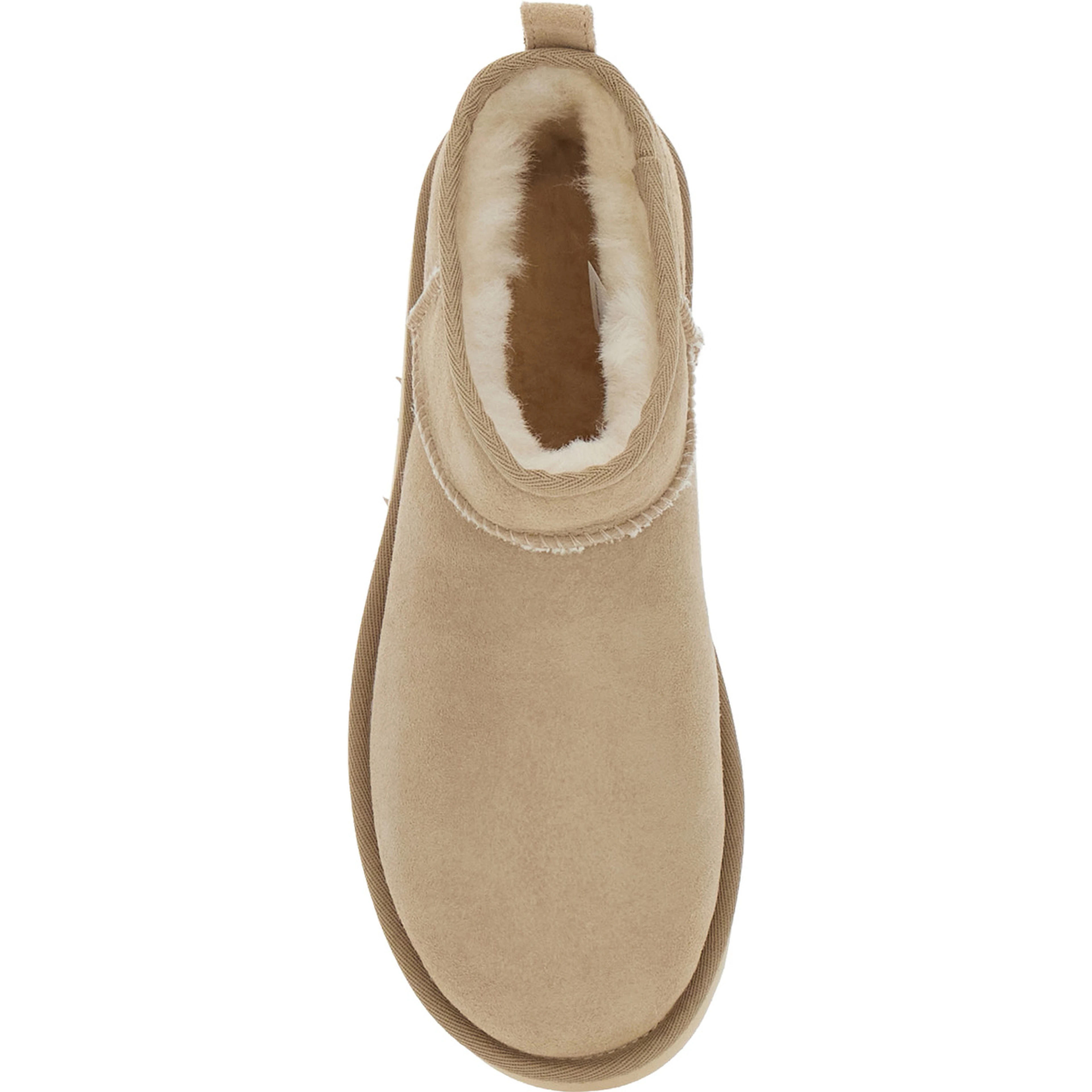 Boots CLASSIC ULTRA MINI Beige in Leather Woman