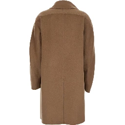 GIOIA Coat with collar and long sleeves in Tech Fabric beige women