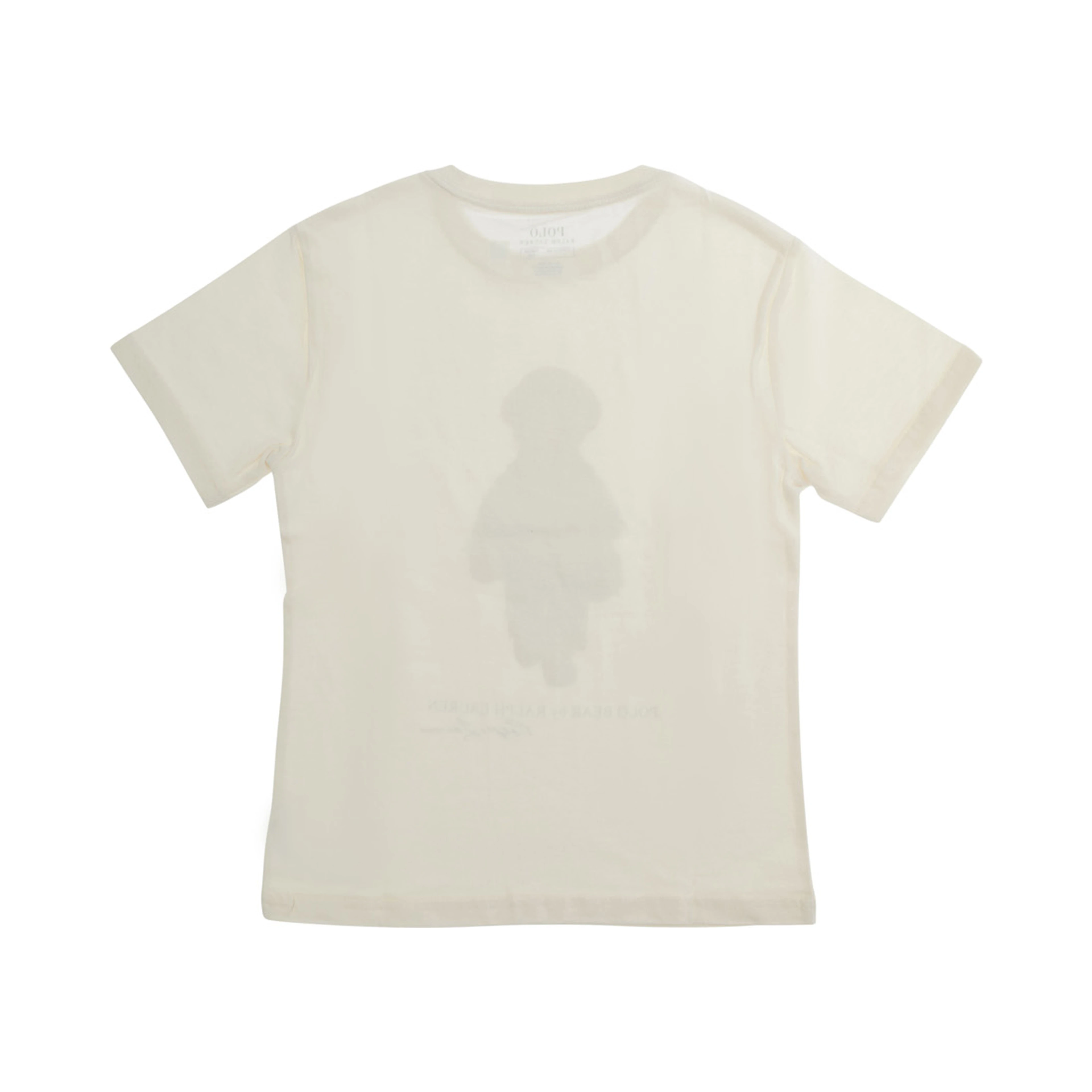 beige T-shirt with Polo Bear print on the front in cotton for Boy