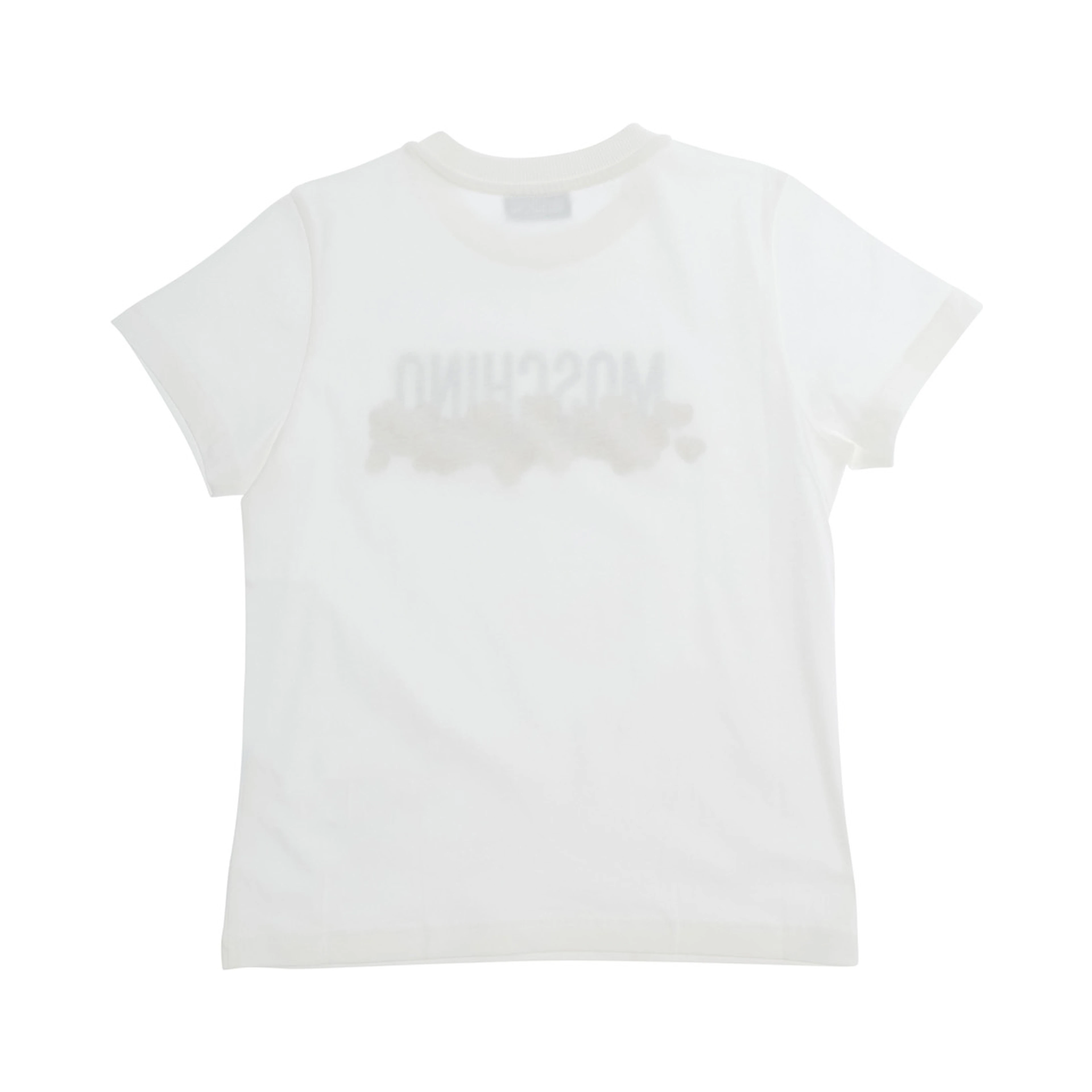 White T-shirt with round neck and logo lettering on the front in cotton Boy