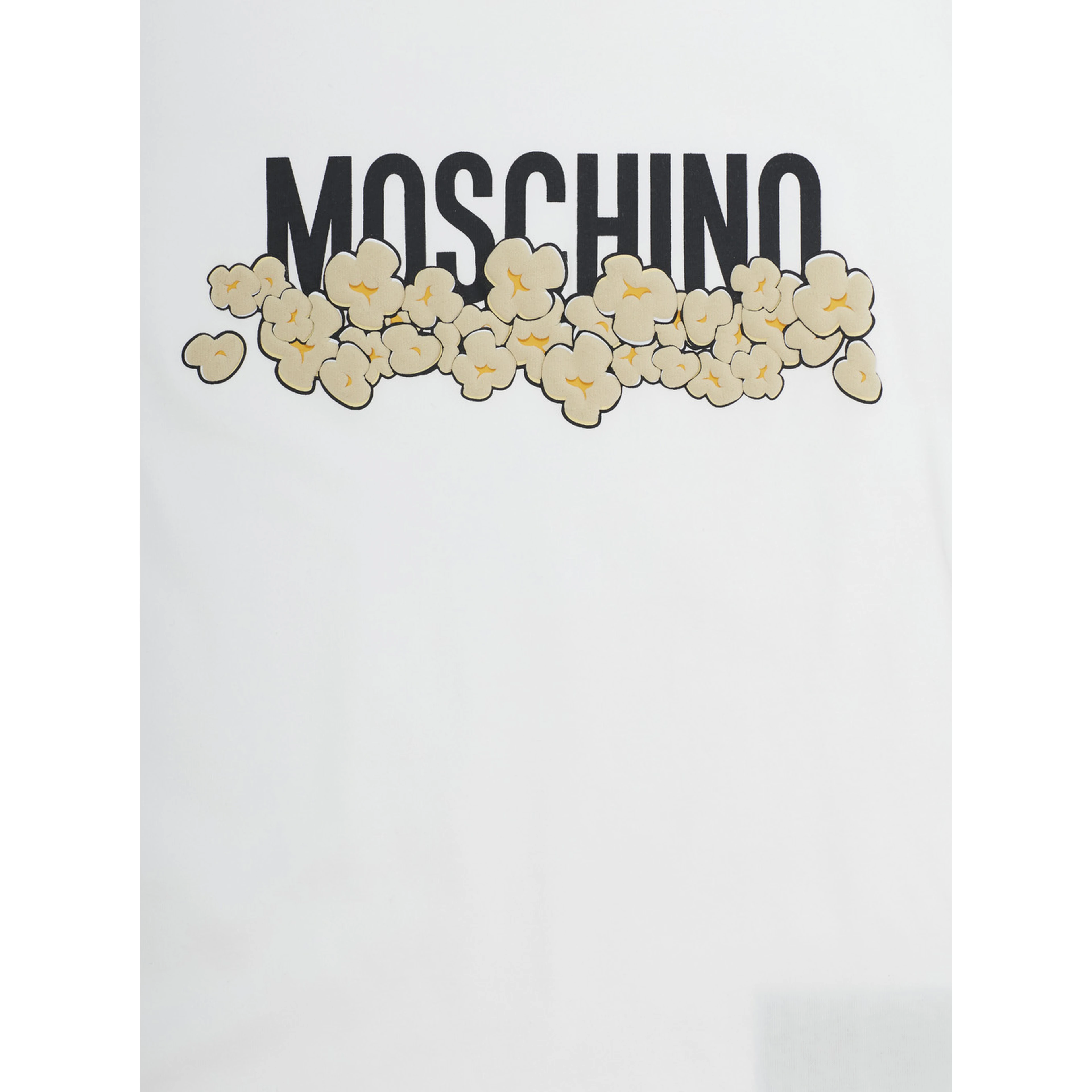 White T-shirt with round neck and logo lettering on the front in cotton Boy