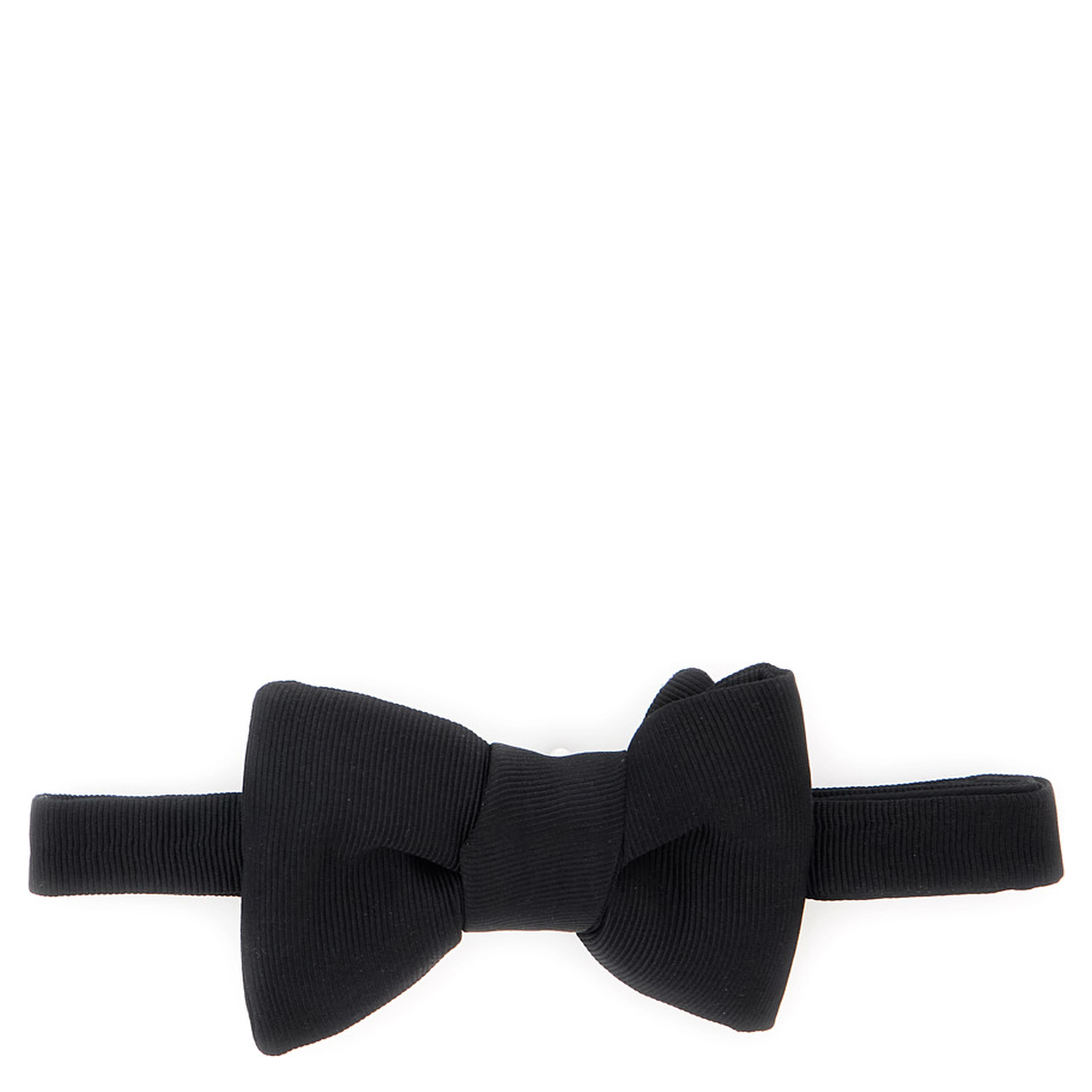 Black Bow tie with back closure in silk for men