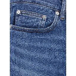LHomme Blue Jeans with Belt Loops in Denim for Men