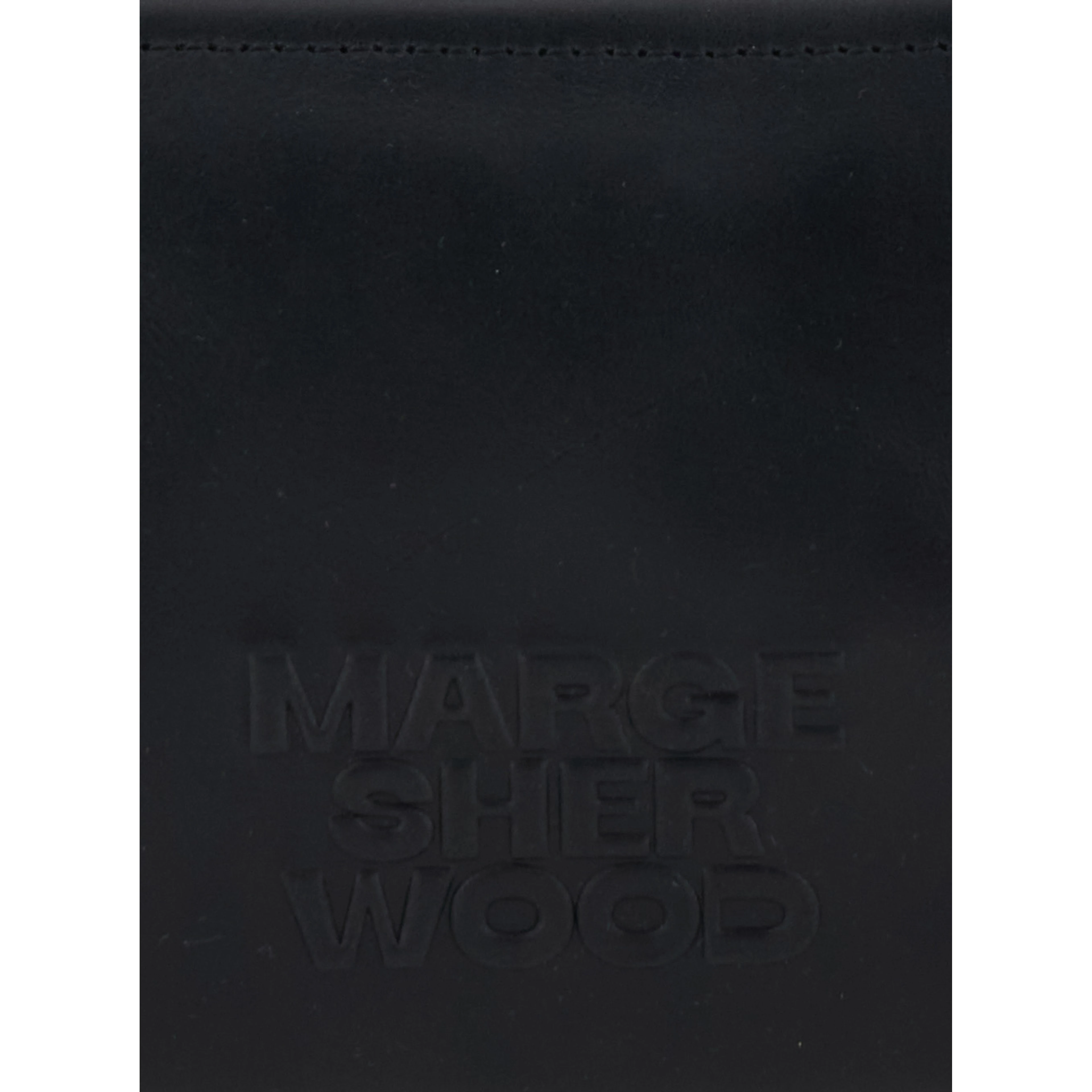 Soft Boston Ew Black Shoulder bag with Two Top Handles and Logo lettering on the Front in Leather for Women