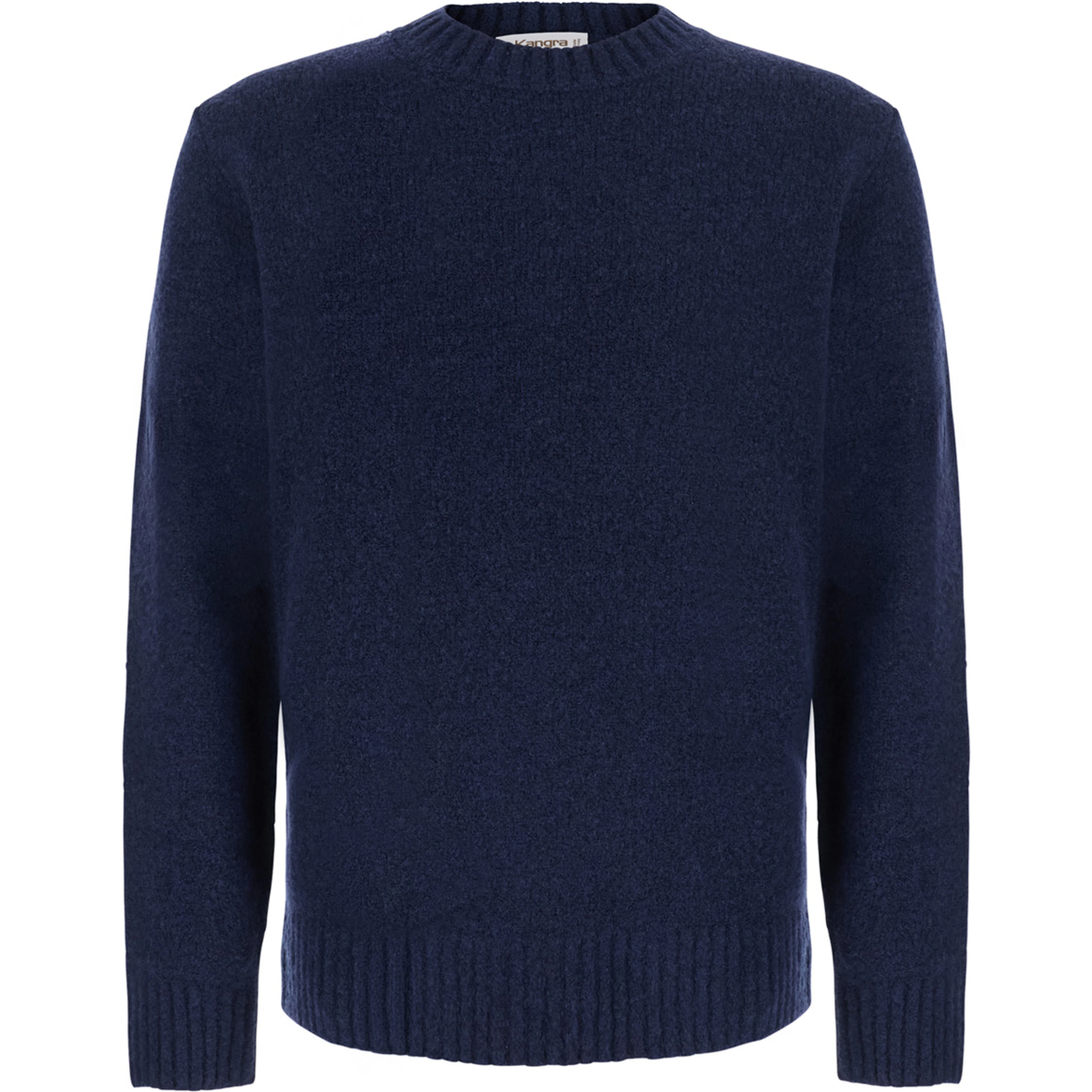 blue Crew neck sweater with ribbed details in Blend wool men