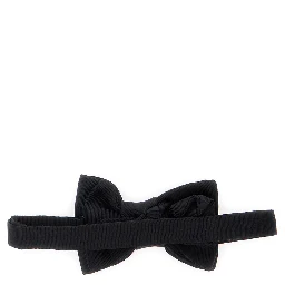Black Bow tie with back closure in silk for men