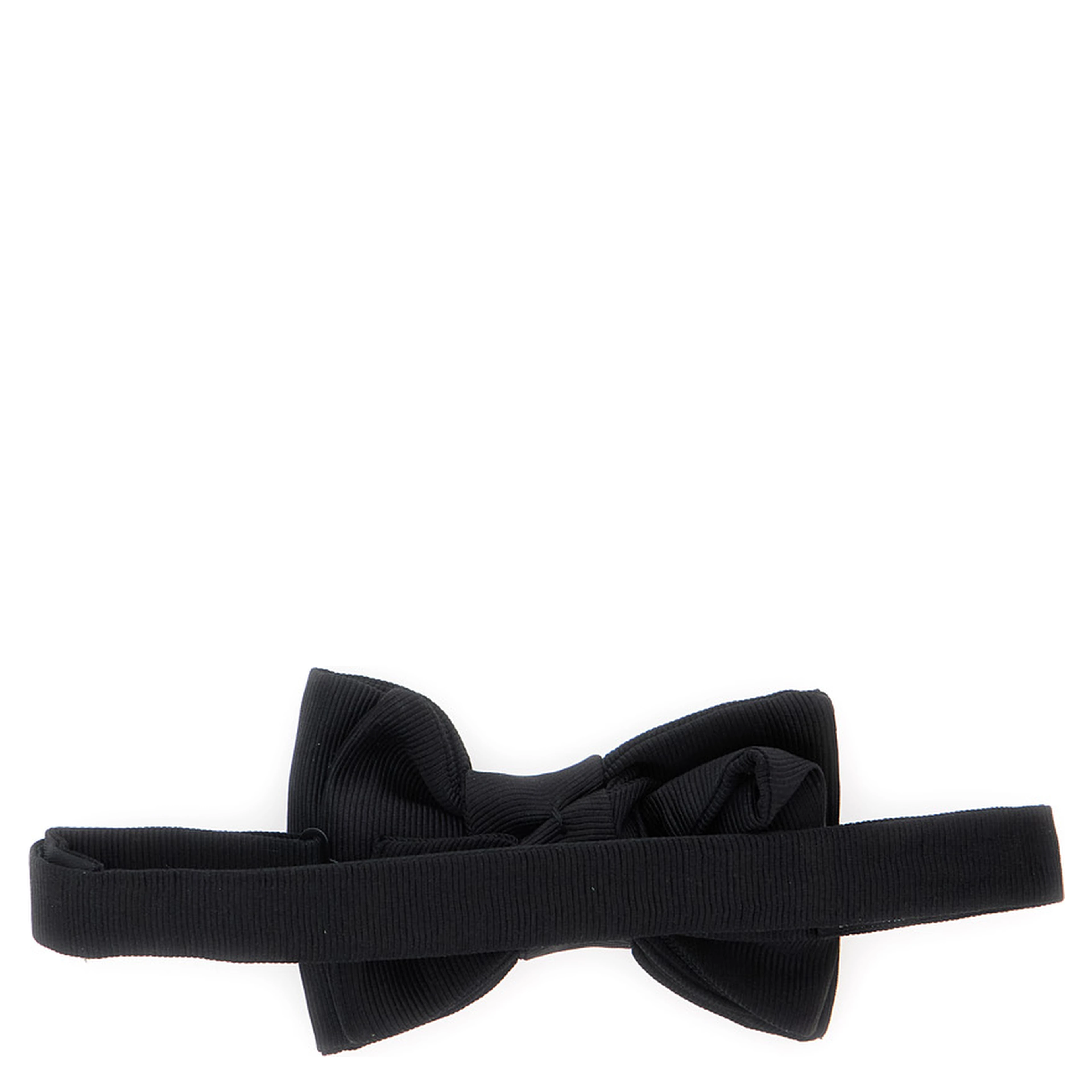 Black Bow tie with back closure in silk for men