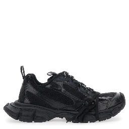 3XL Black Sneaker with Logo on the Toe in Tech Fabric for Men