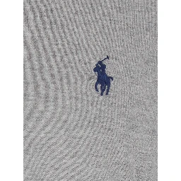 Custom Fit Gray polo shirt with classic collar and Pony embroidery on the front in cotton for men