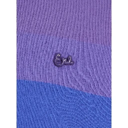 UNISEX STRIPED RUGBY LONGSLEEVE KNIT with long sleeves and polo collar in Light blue Unisex