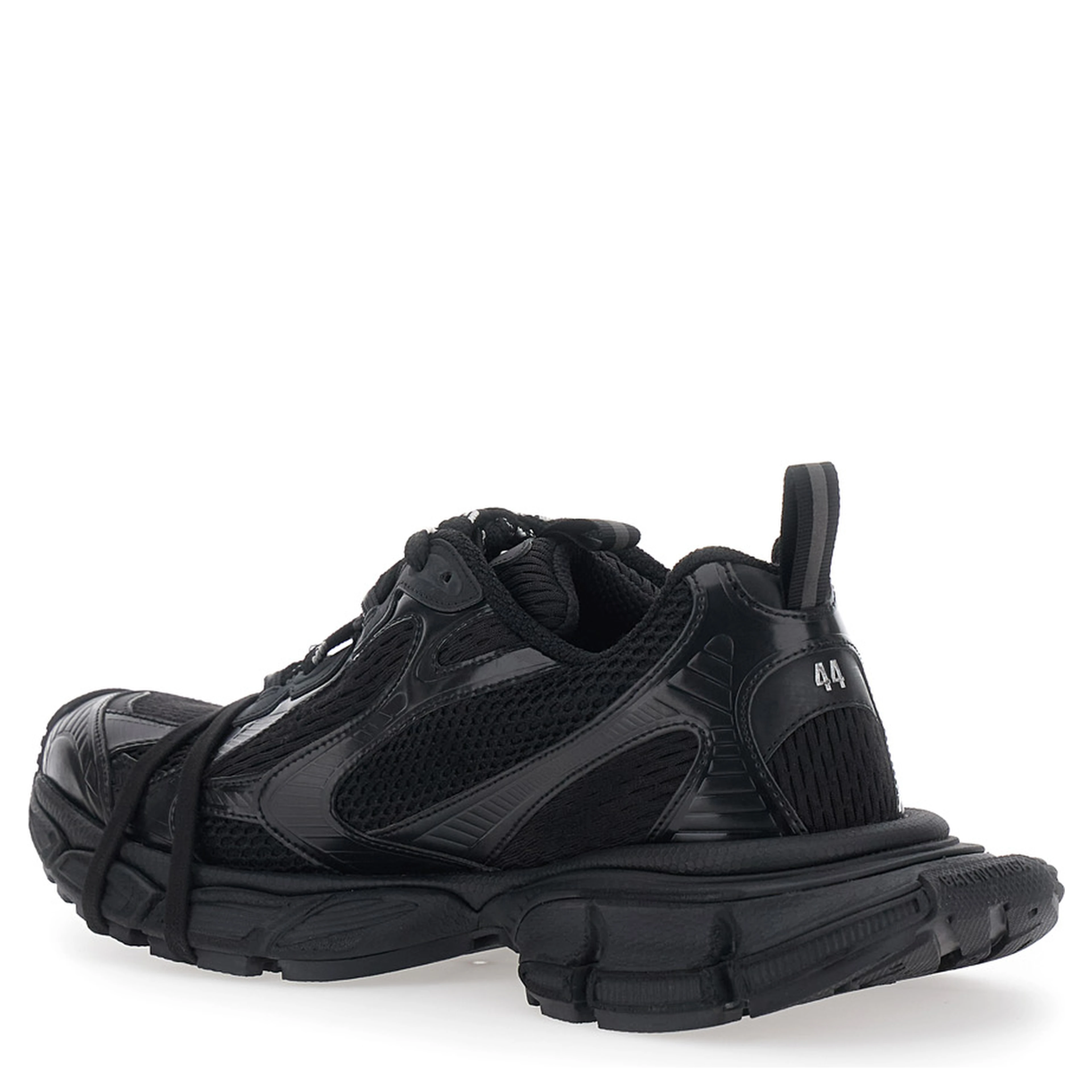 3XL Black Sneaker with Logo on the Toe in Tech Fabric for Men
