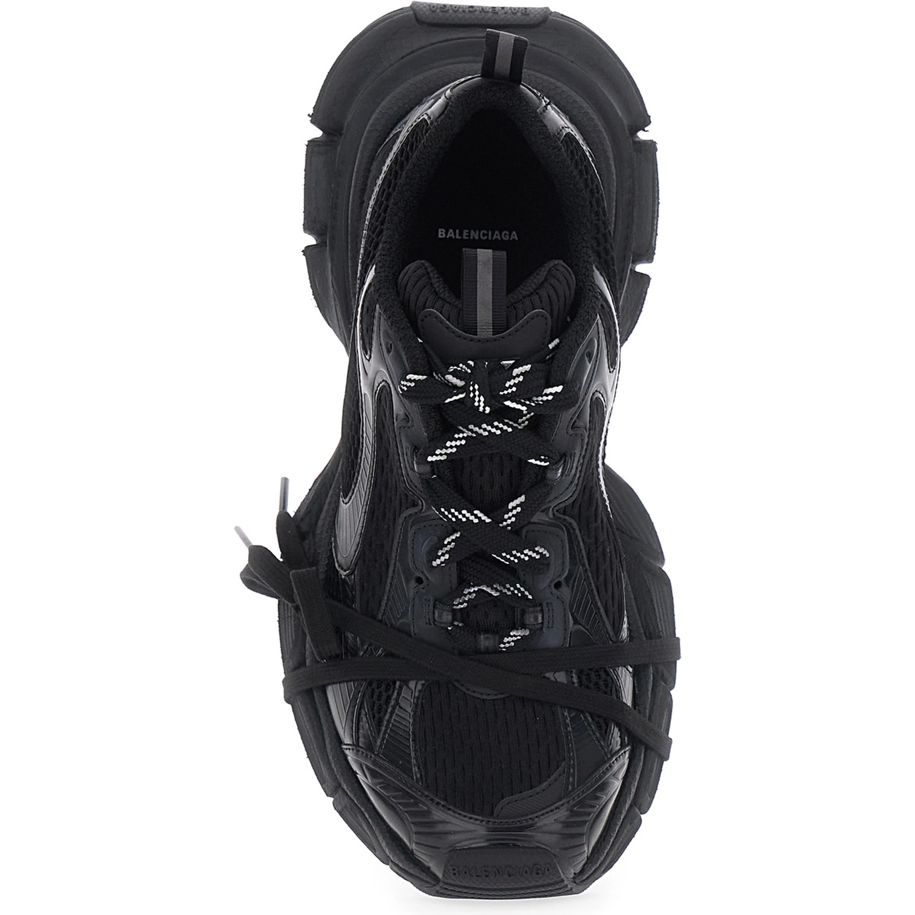 3XL Black Sneaker with Logo on the Toe in Tech Fabric for Men