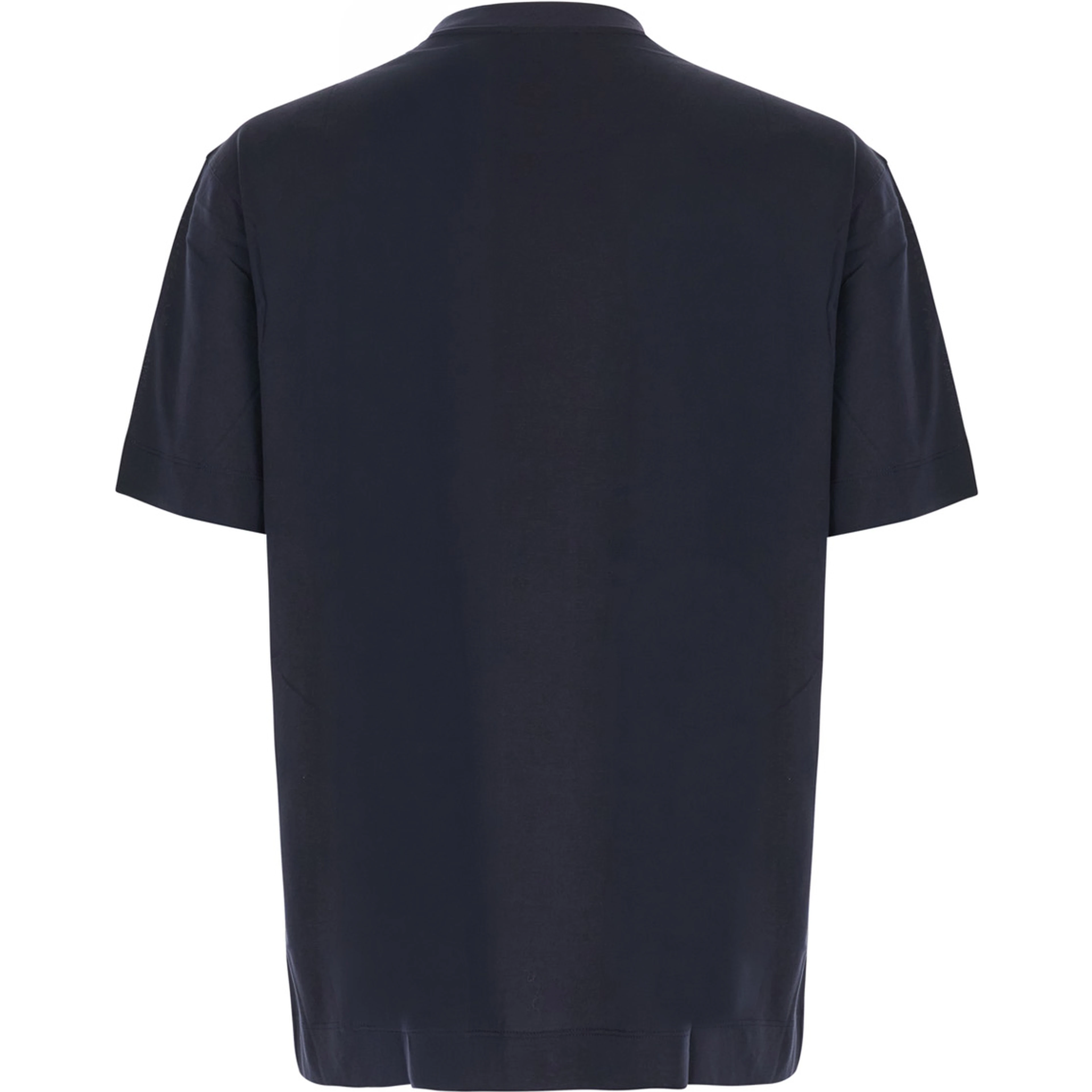 blue T-shirt with Logo lettering on the front in cotton for men