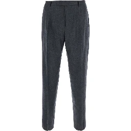 Grey Pants with semi-elasticated waist in wool Blend men