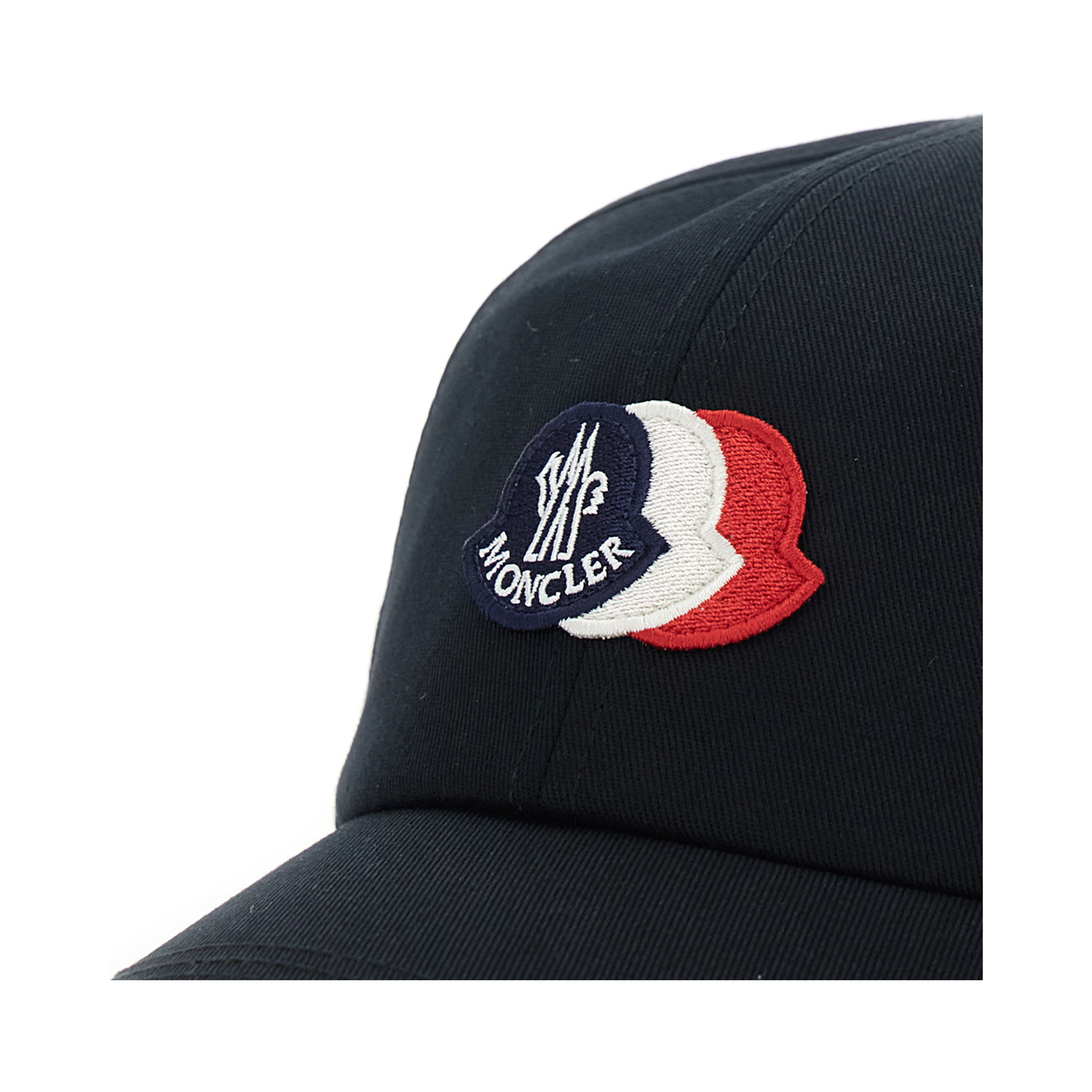 Blue Baseball Cap with Logo Patch on the Front and Back in Cotton for Men