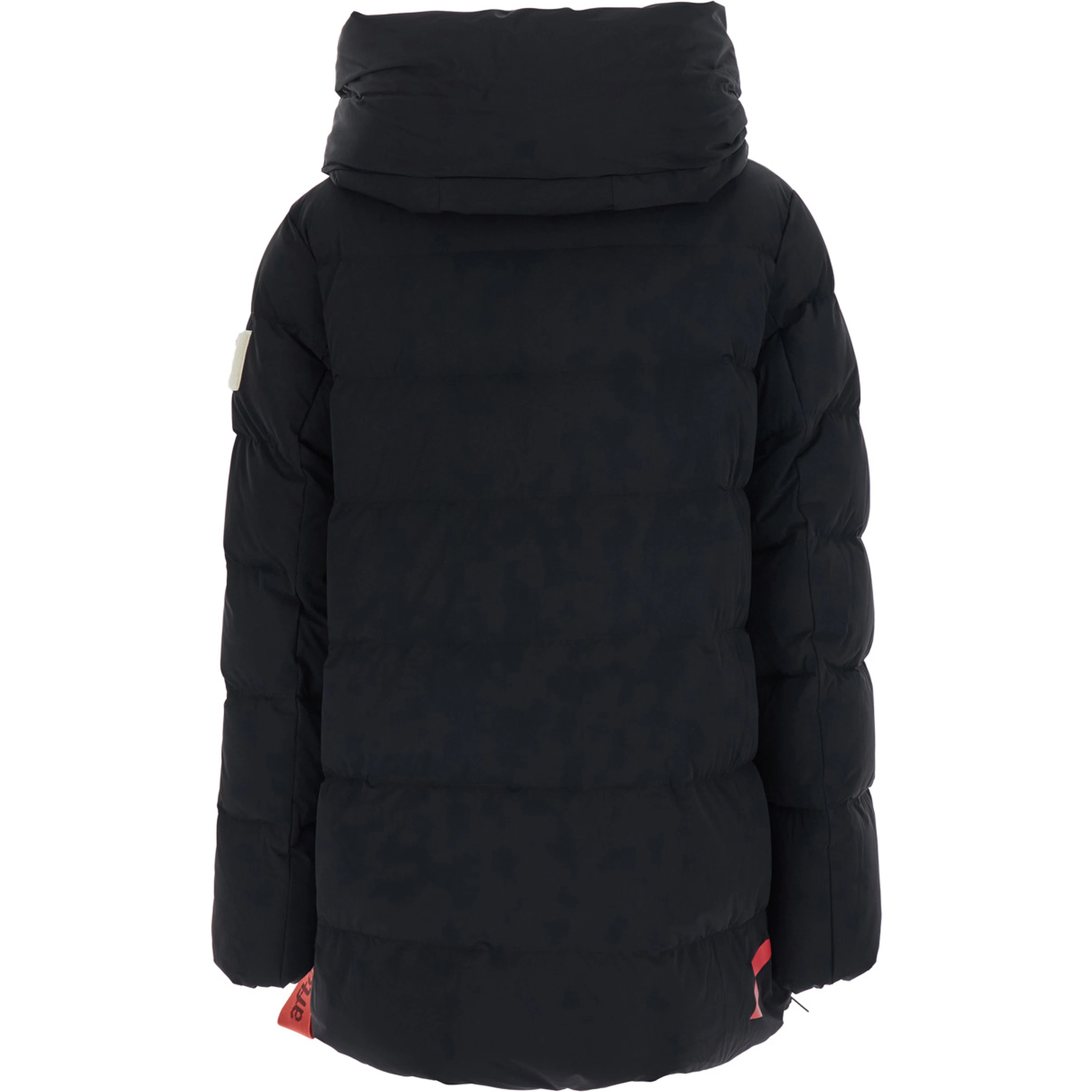 LEVI Black Down jacket with zip and logo patch on the sleeve in Tech Fabric women
