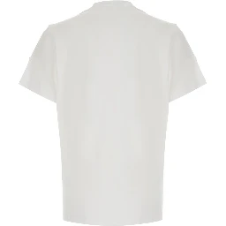 White T-shirt with logo on the front and logo patch on the sleeve in cotton for men