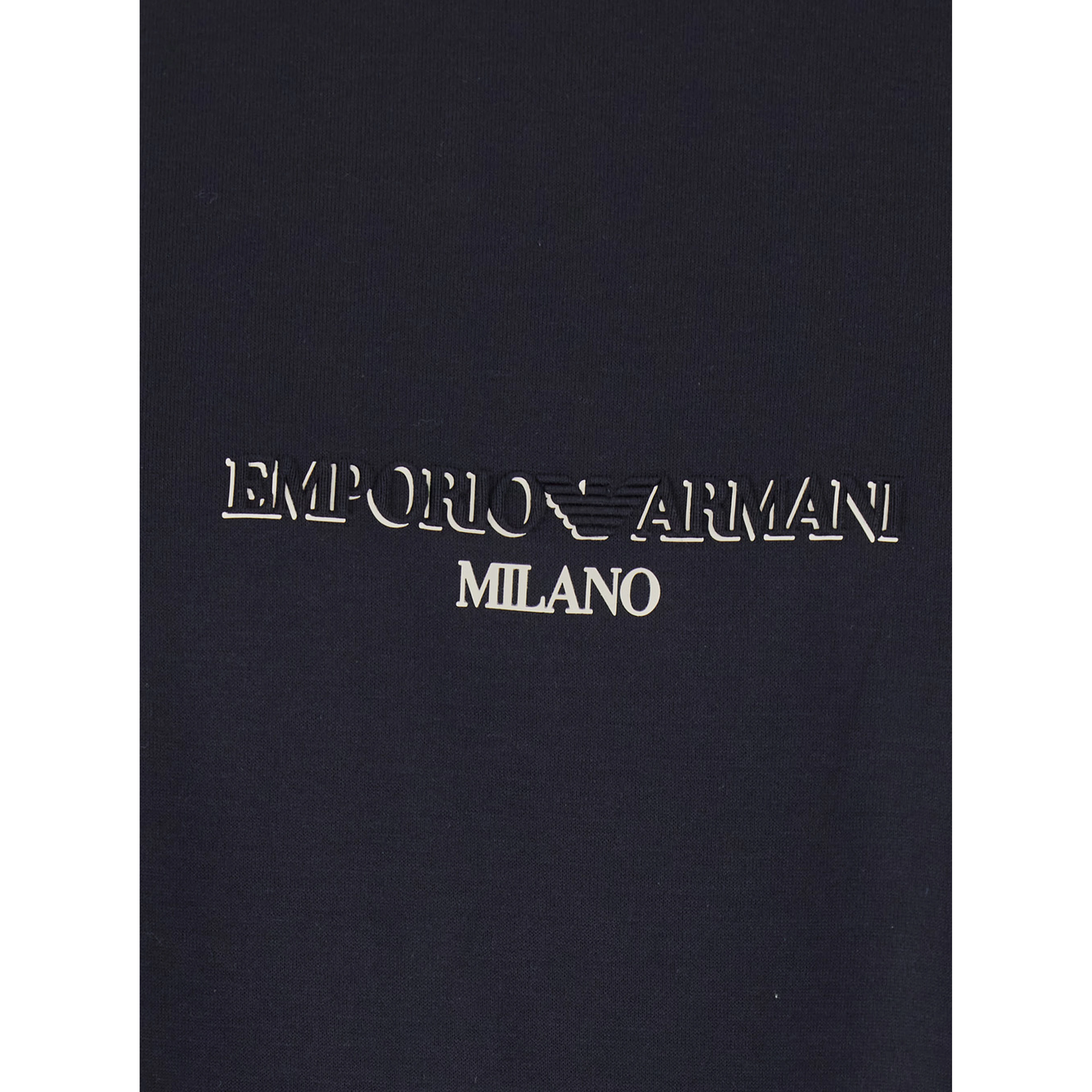 blue T-shirt with Logo lettering on the front in cotton for men